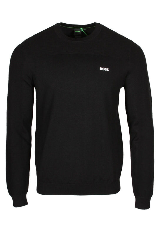 HUGO BOSS Momentum-X Men’s Branded Crew-Neck Sweater in Black 50498559-001