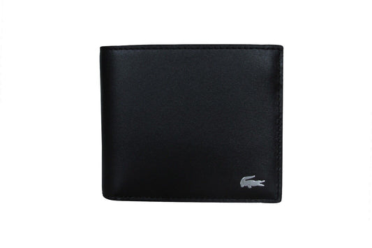 Lacoste Men's FG Billfold Leather Wallet in Black NH1112FG
