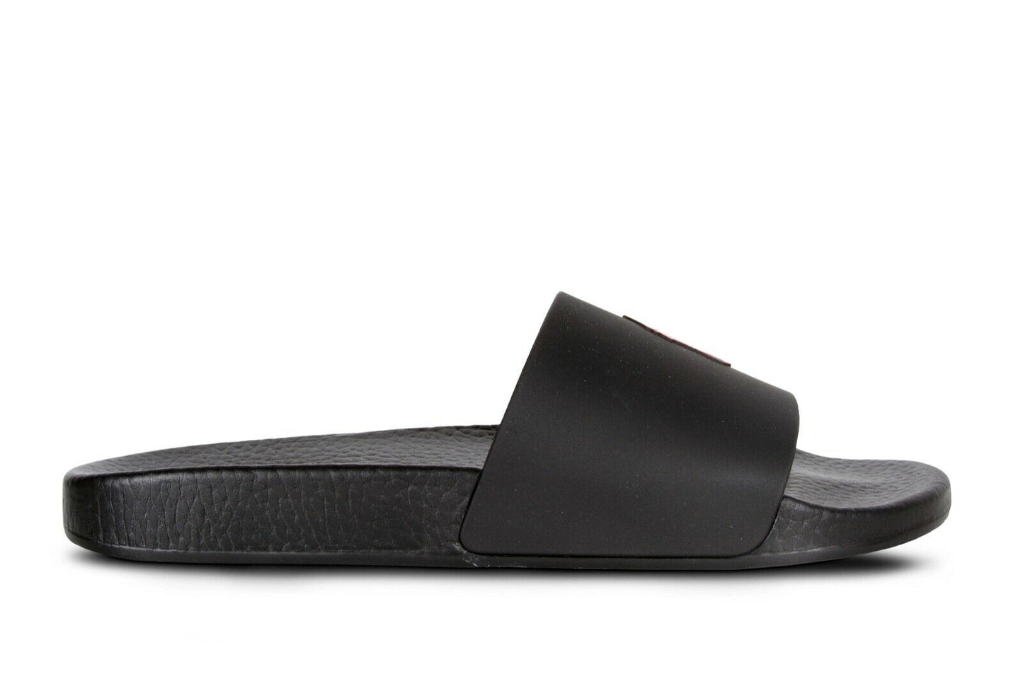 Polo Ralph Lauren Signature Pony Slide in Black and Red 809852071004