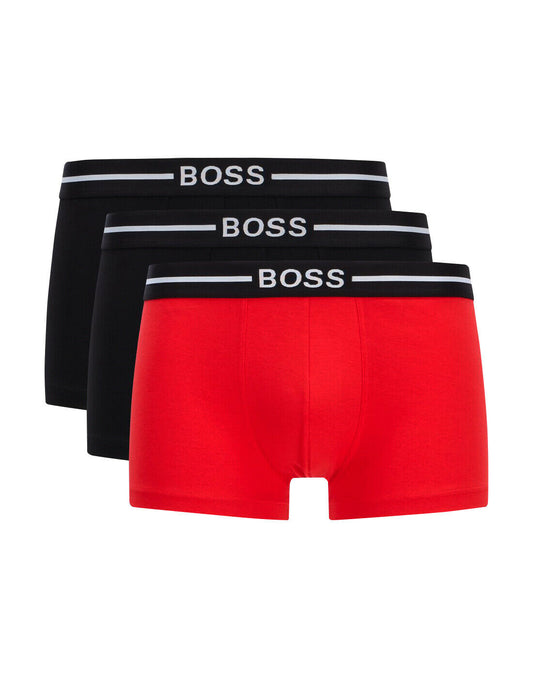 HUGO BOSS Men’s Three-Pack of Trunks with Logo Waistbands 50460261 972