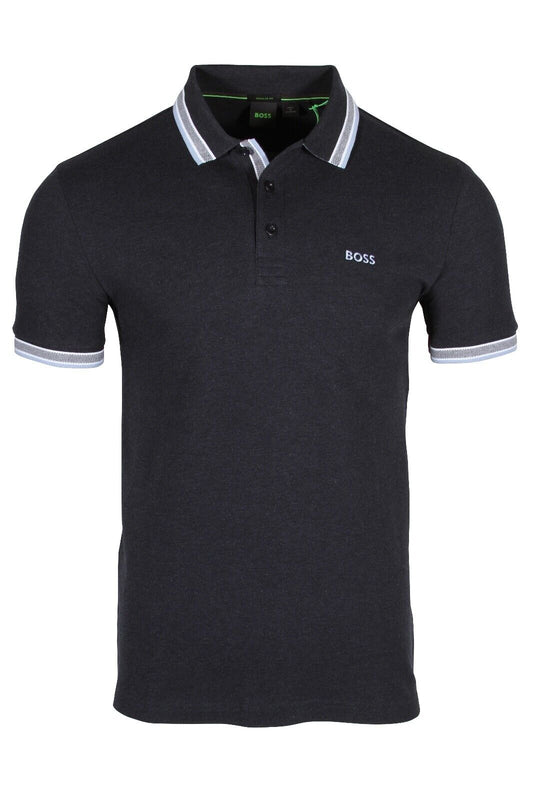 HUGO BOSS Paddy Men’s Cotton Polo Shirt With Logo in Navy Blue 50468983-410