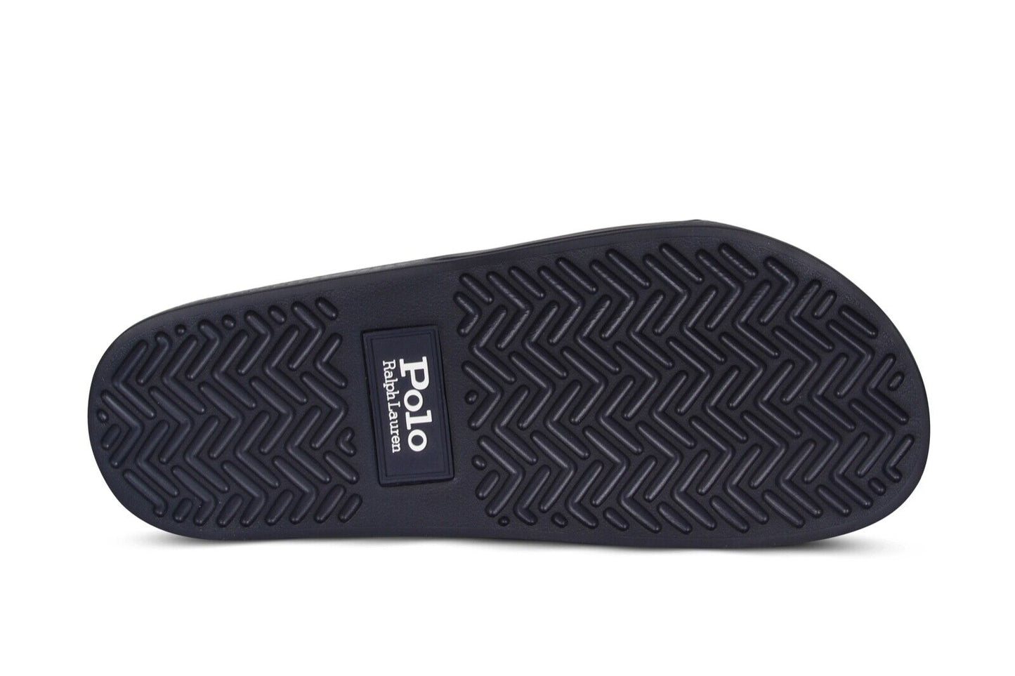 Polo Ralph Lauren Signature Pony Slide in Navy Blue and White 809852071010