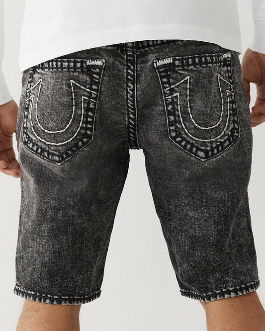 True Religion Ricky Super T Men's Shorts in Dark Wash 105847 HVTR