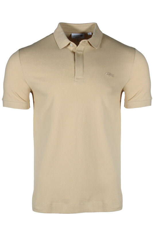 Lacoste Men's Stretch Cotton Smart Paris Polo Shirt in Beige PH5522-51 IXQ