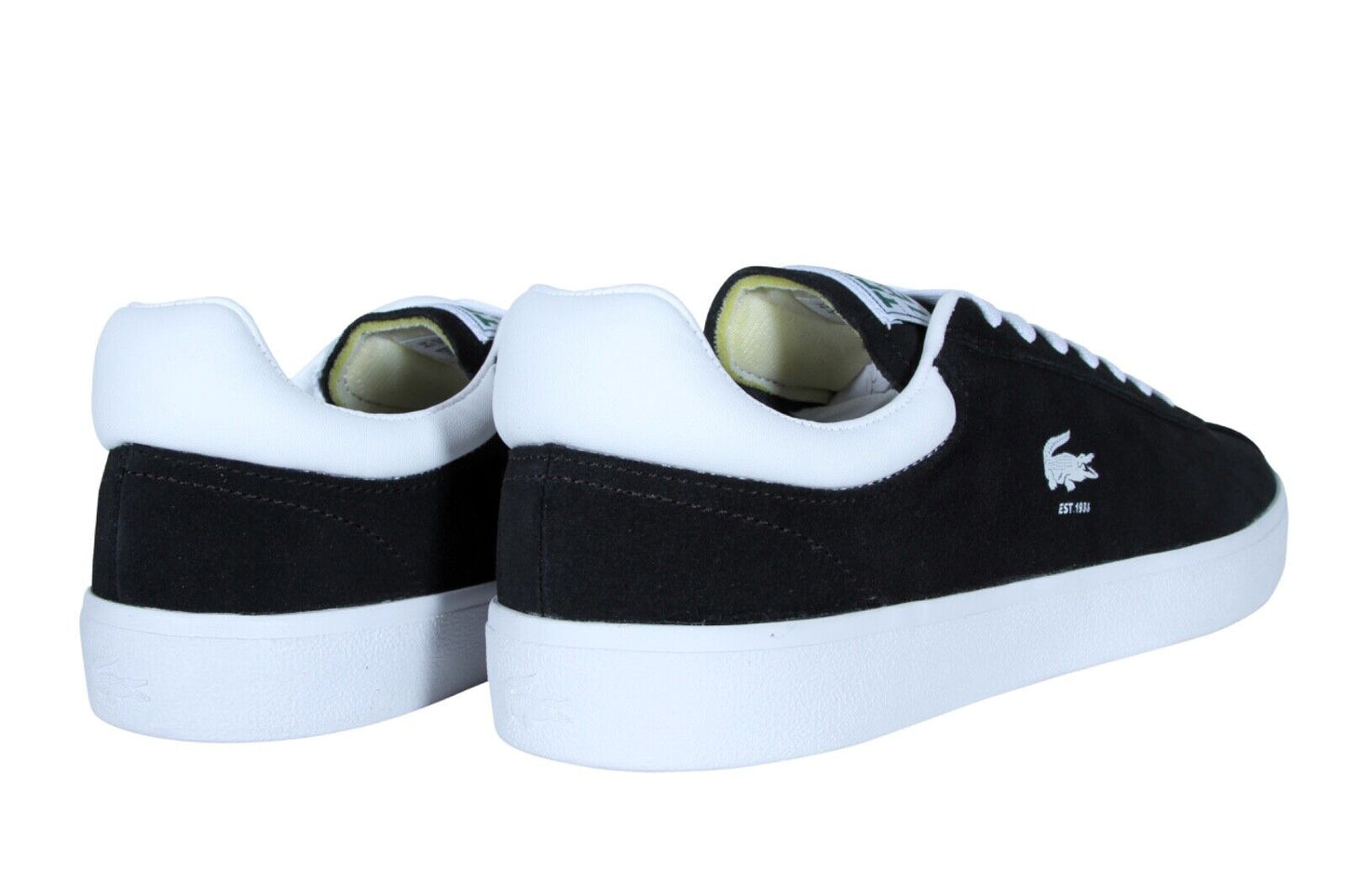 Lacoste Baseshot 223 1 SMA Men’s Suede Sneakers in Black and White 746SMA0065312
