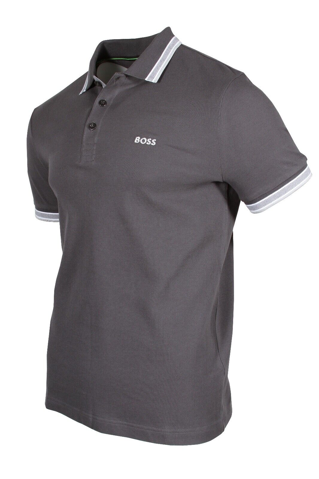HUGO BOSS Paddy Men’s Cotton Polo Shirt With Logo in Dark Grey 50468983-028