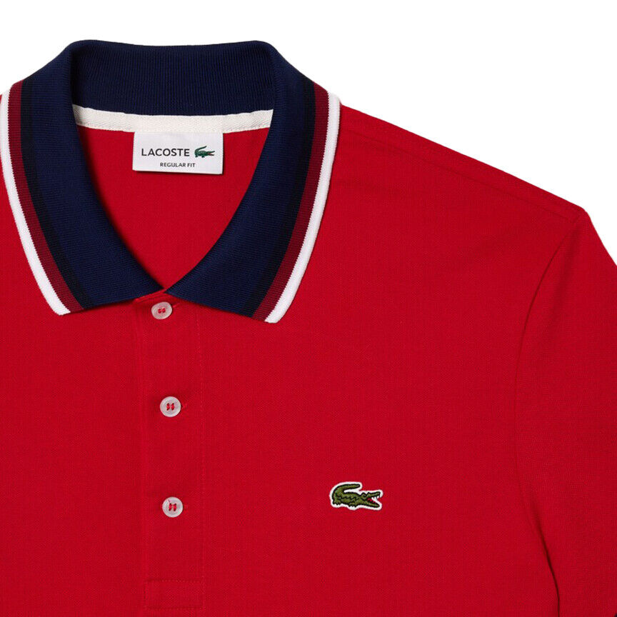 Lacoste Men's Regular Fit Stretch Cotton Piqué Polo Shirt in Red PH3461 51 240