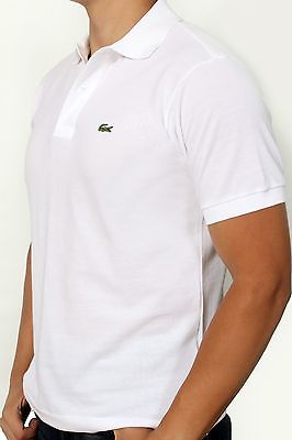 Lacoste Men's Short Sleeve Classic Cotton Pique Polo Shirt L1212-51 001 White