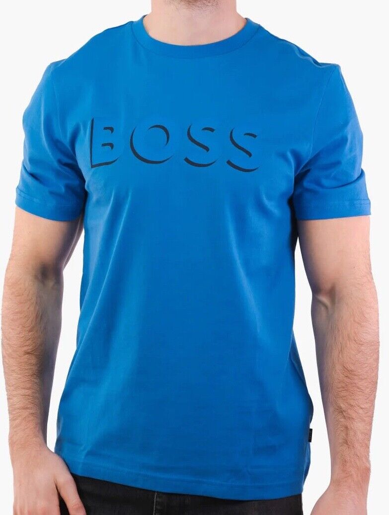 HUGO BOSS Tiburt 339 Men’s Regular-Fit T-Shirt in Medium Blue 50481611 420