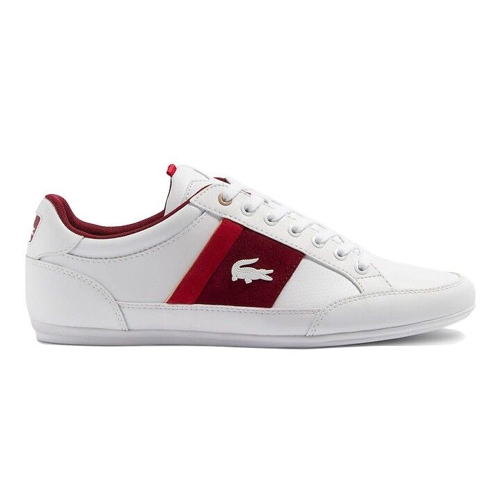 Lacoste Chaymon 223 1 CMA Men’s Sneakers in White and Burgundy 746CMA00052G1