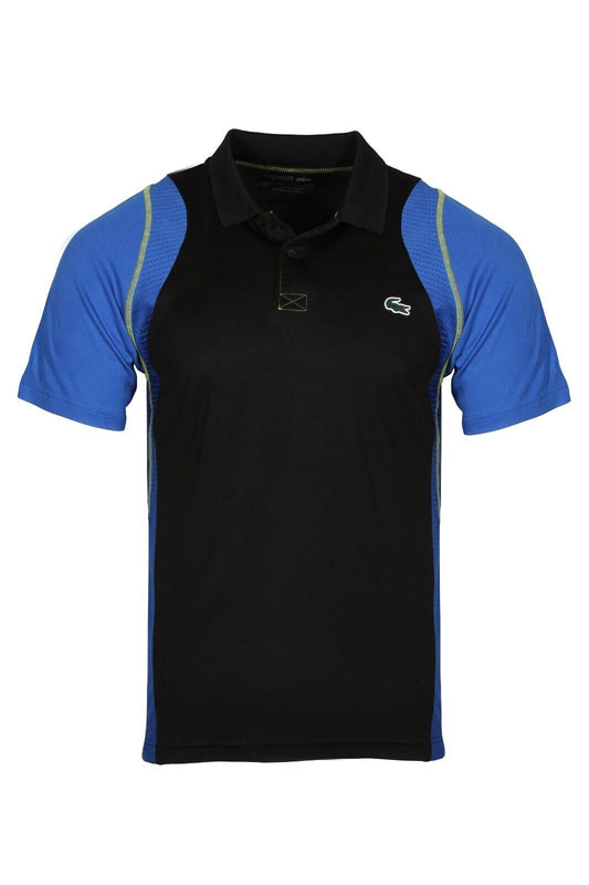 Lacoste Men’s Tennis Polo Shirt in Black Blue and Yellow DH5180 51 XIS