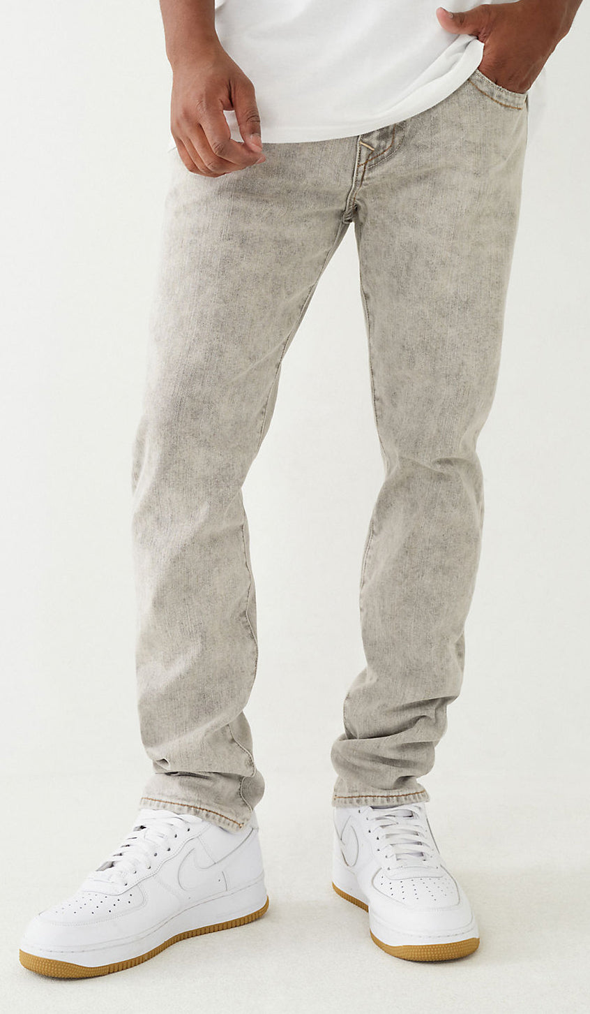 True Religion Men's Rocco Jeans in Gallatin Grey Wash 107074 ICUG