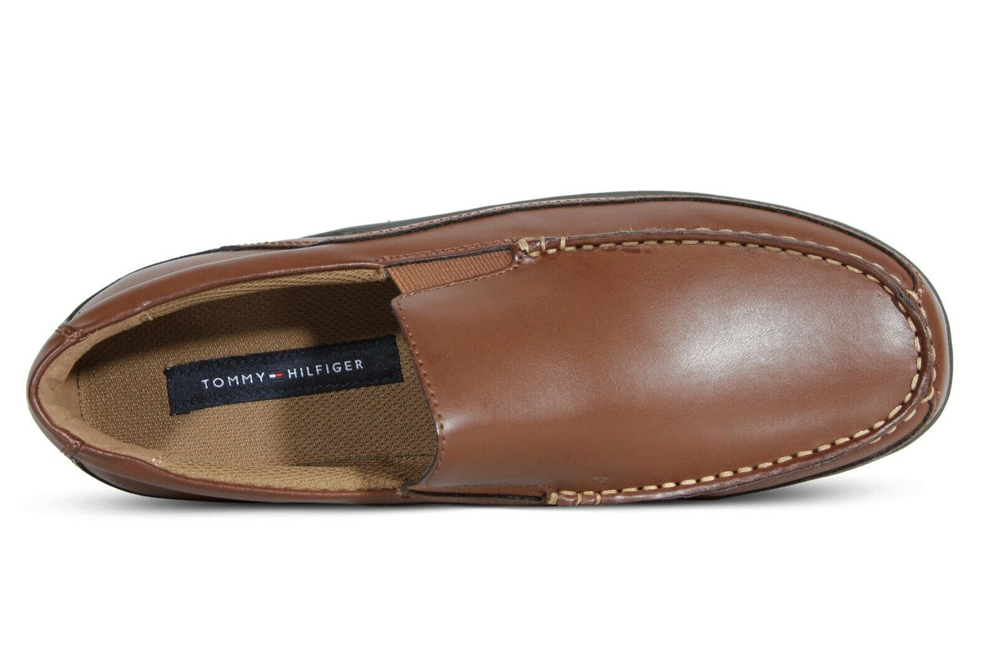 Tommy Hilfiger Kerry Men’s Shoes Leather Loafers Fashion Drivers Slip On Brown