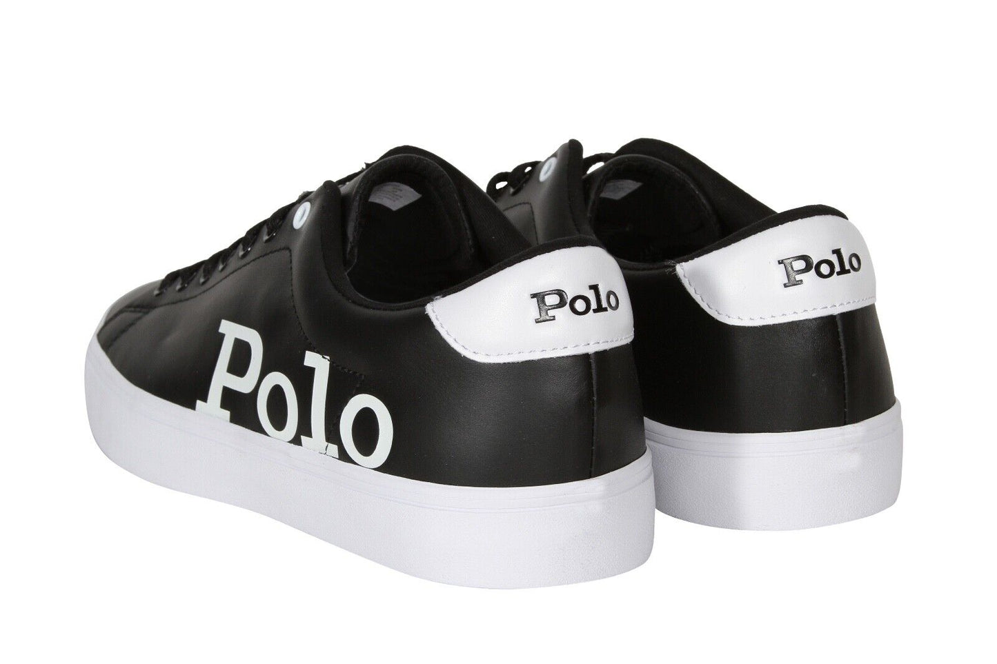 Polo Ralph Lauren Longwood Logo Men’s Sneakers in Black and White 816862547002