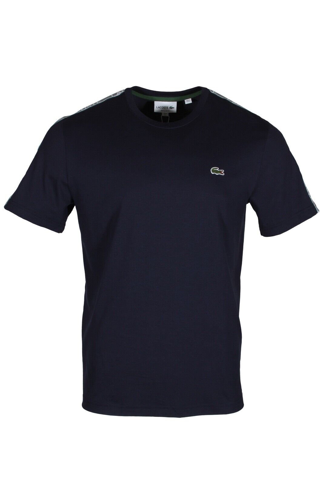 Lacoste Men’s Regular Fit Logo Stripe T-shirt in Navy Blue TH5071 51 166