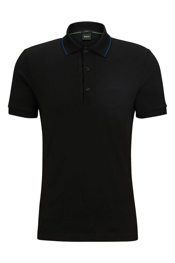 HUGO BOSS Paule 4 Slim Fit Men's Polo Shirt in Black 50505832 013