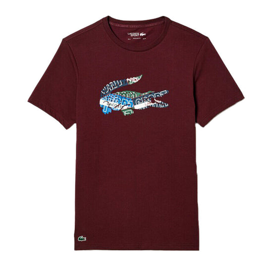 Lacoste Men's SPORT Cotton Jersey T-Shirt in Burgundy TH1801 51 YUP