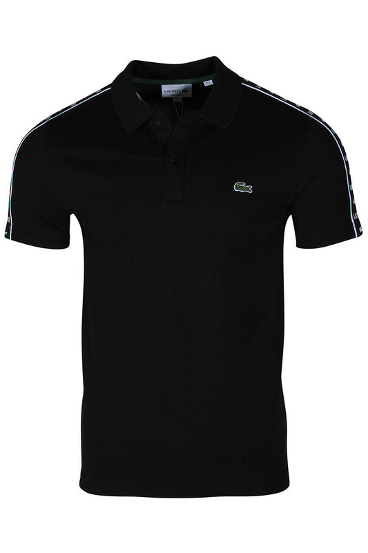 Lacoste Men's Logo Stripe Stretch Piqué Polo Shirt in Black PH7398-51 031