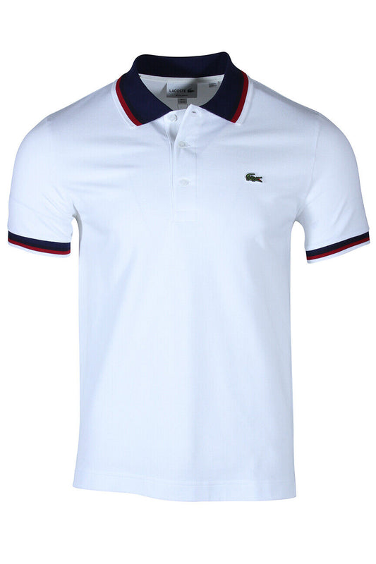Lacoste Men's Regular Fit Stretch Cotton Piqué Polo Shirt in White PH3461-51 001