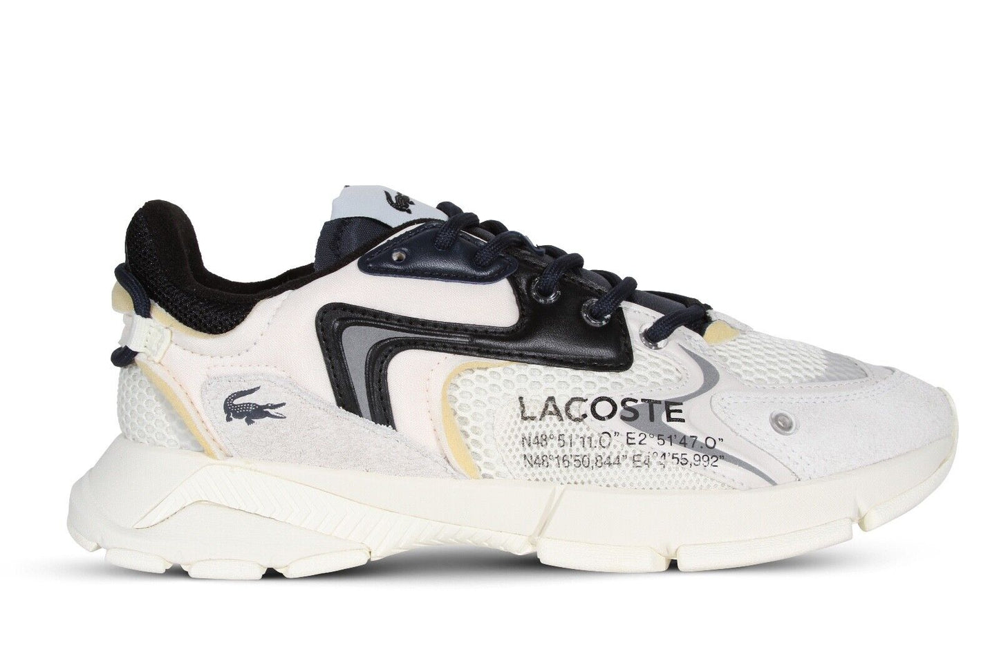 Lacoste L003 Neo 123 1 SMA Men's Sneakers in Off White and Black 745SMA00012G9