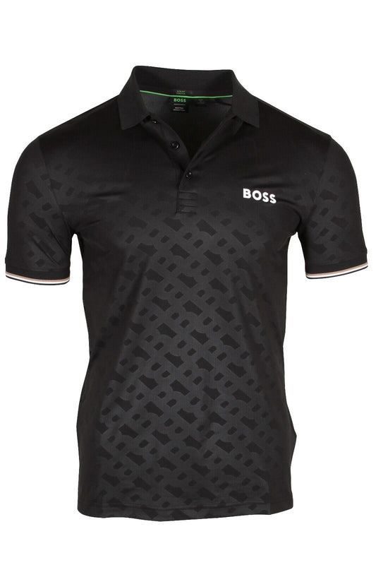 HUGO BOSS X Matteo Berrettini Men’s Slim-Fit Polo Shirt in Black 50501282 001