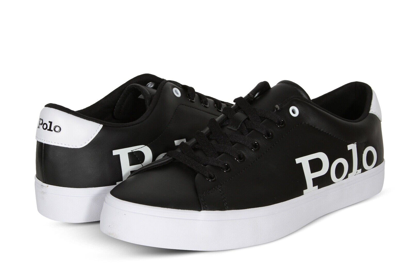 Polo Ralph Lauren Longwood Logo Men’s Sneakers in Black and White 816862547002