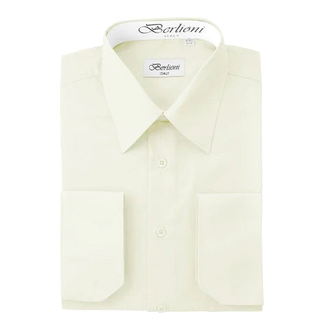 BERLIONI MEN'S FRENCH CONVERTIBLE SOLID SHIRT | N°202 | OFF WHITE