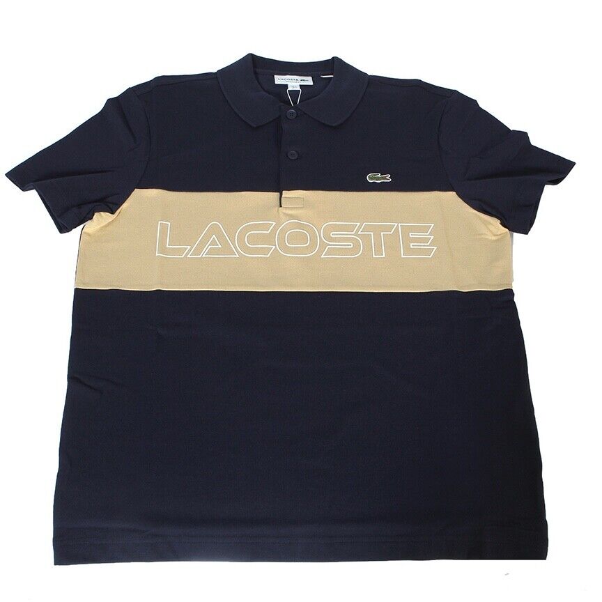 Lacoste Men's Regular Fit Stretch Piqué Polo in Navy Blue PH1470-51 IP7
